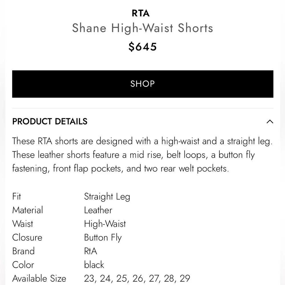 RTA Shane high-waist Shorts